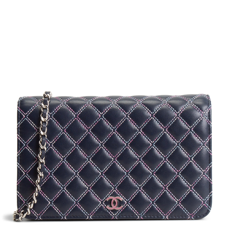 CHANEL Double Stitch Wallet On Chain