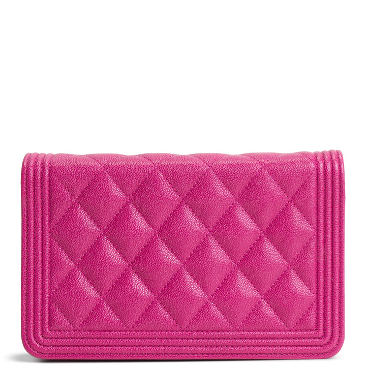 CHANEL Boy Wallet on Chain - Magenta