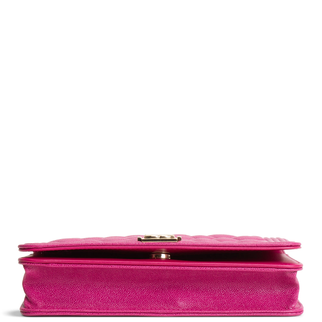 CHANEL Boy Wallet on Chain - Magenta