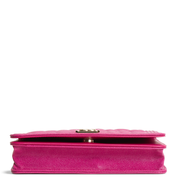 CHANEL Boy Wallet on Chain - Magenta