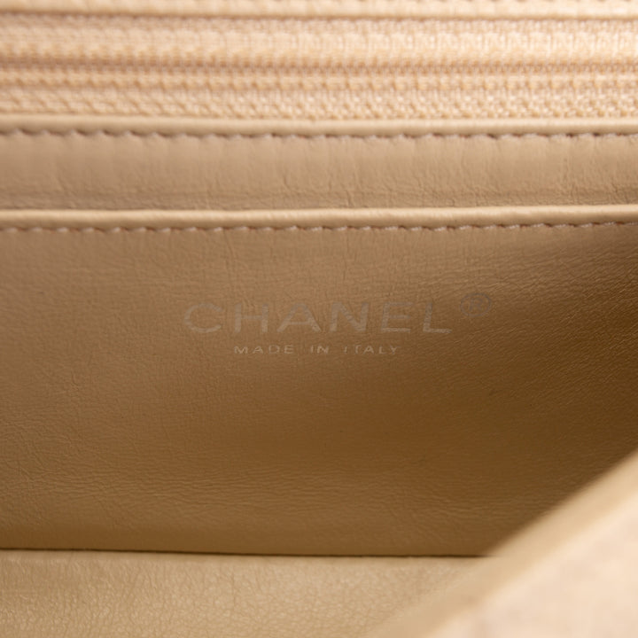 CHANEL Caviar Mini Rectangular Single Flap Bag - Neutral