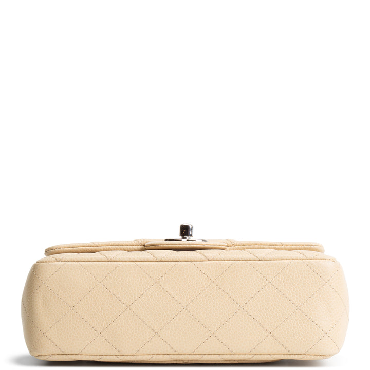 CHANEL Caviar Mini Rectangular Single Flap Bag - Neutral
