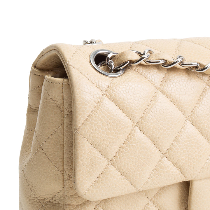 CHANEL Caviar Mini Rectangular Single Flap Bag - Neutral