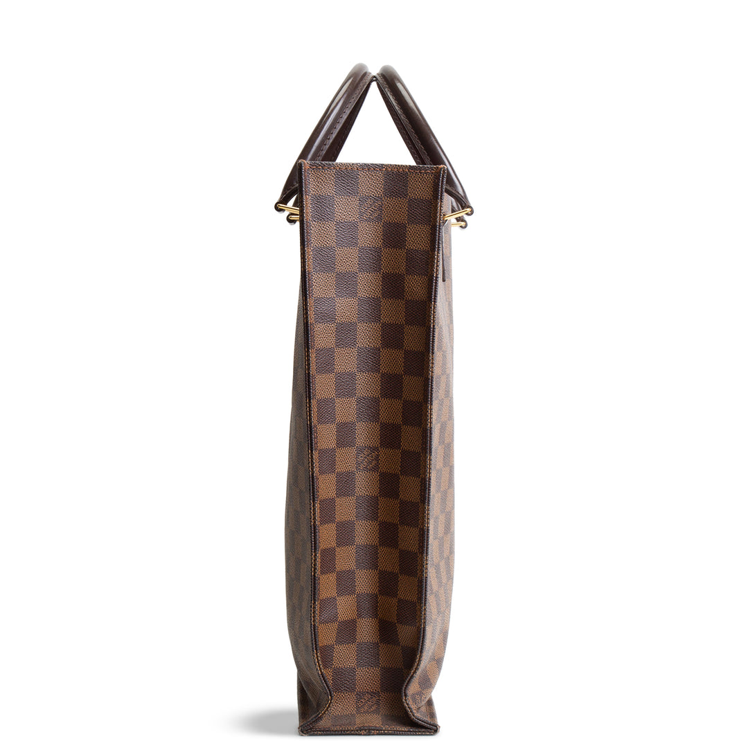 LOUIS VUITTON Damier Ebene Vernice Sac Plat GM -OUTLET FINAL SALE
