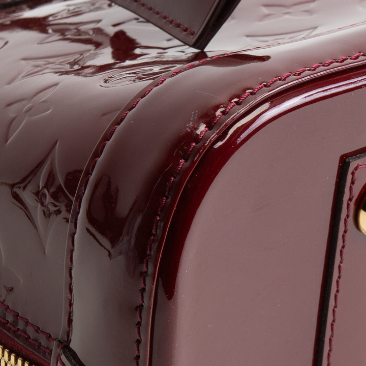 LOUIS VUITTON Monogram Vernis Alma MM - Griotte (Burgundy)