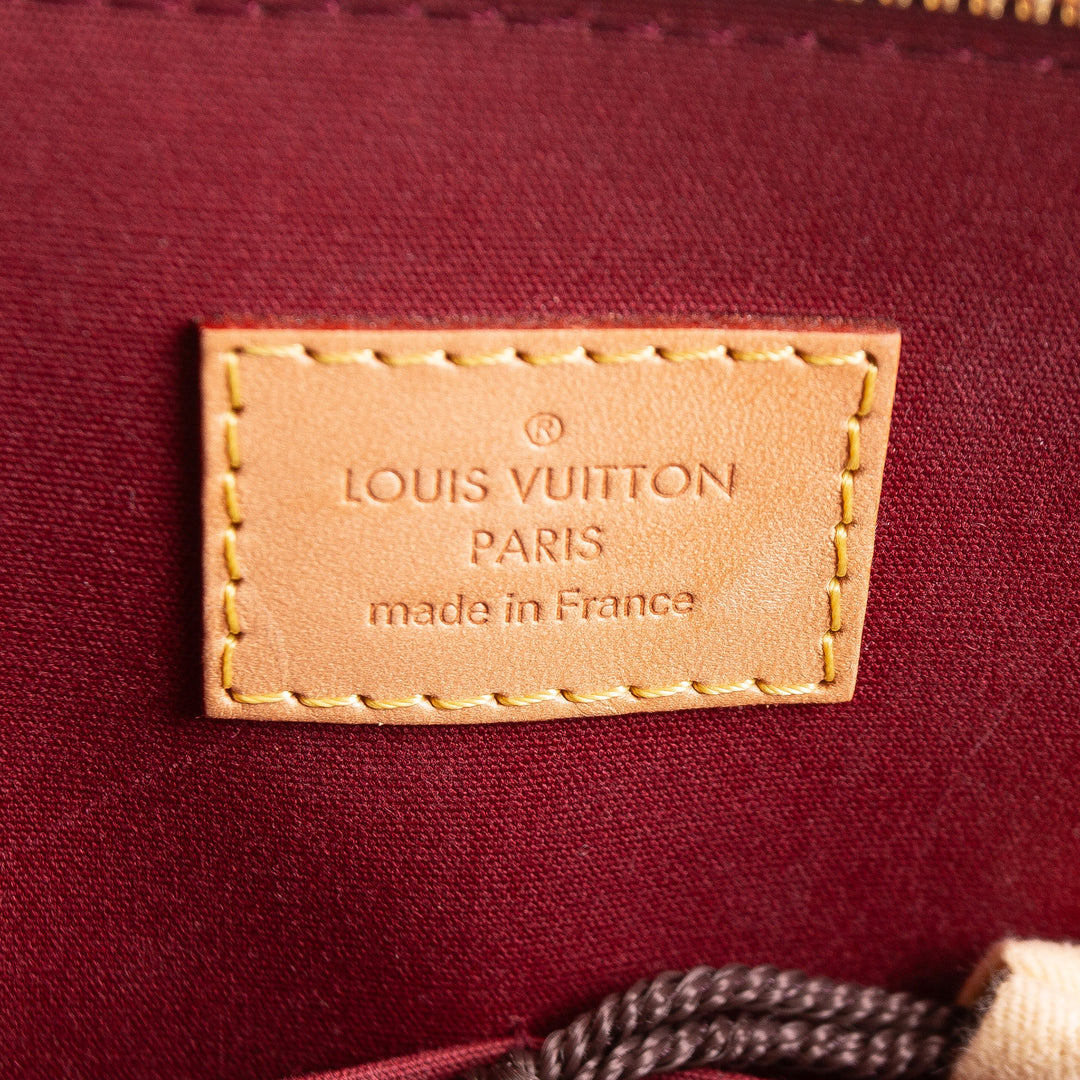 LOUIS VUITTON Monogram Vernis Alma MM - Griotte (Burgundy)