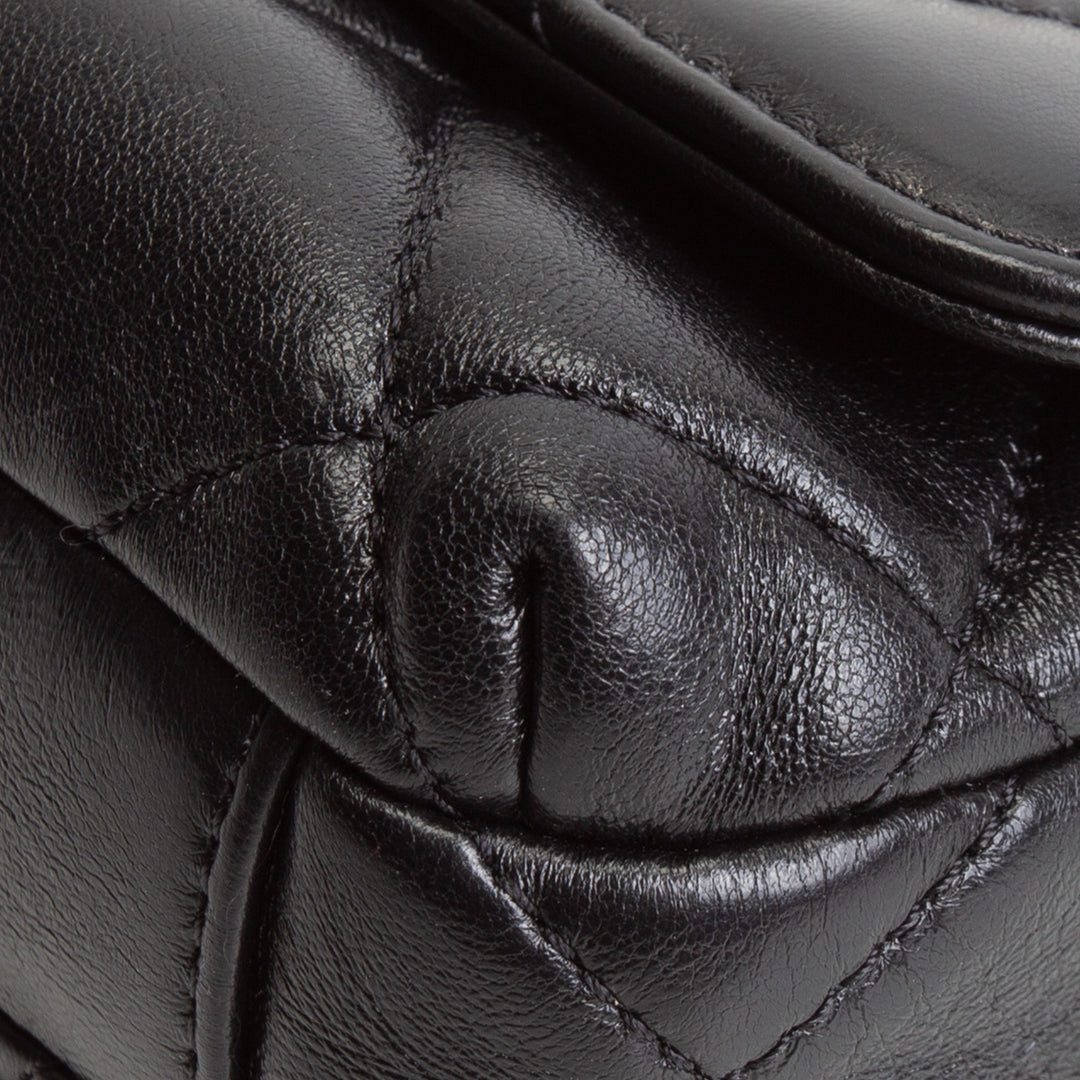 CHANEL Pearl Chain Flap Clutch - Black