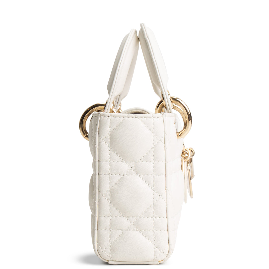 DIOR Small Lady D-Joy Bag - White