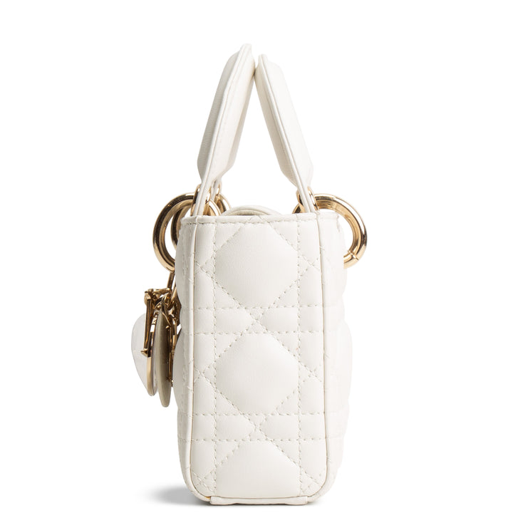 DIOR Small Lady D-Joy Bag - White