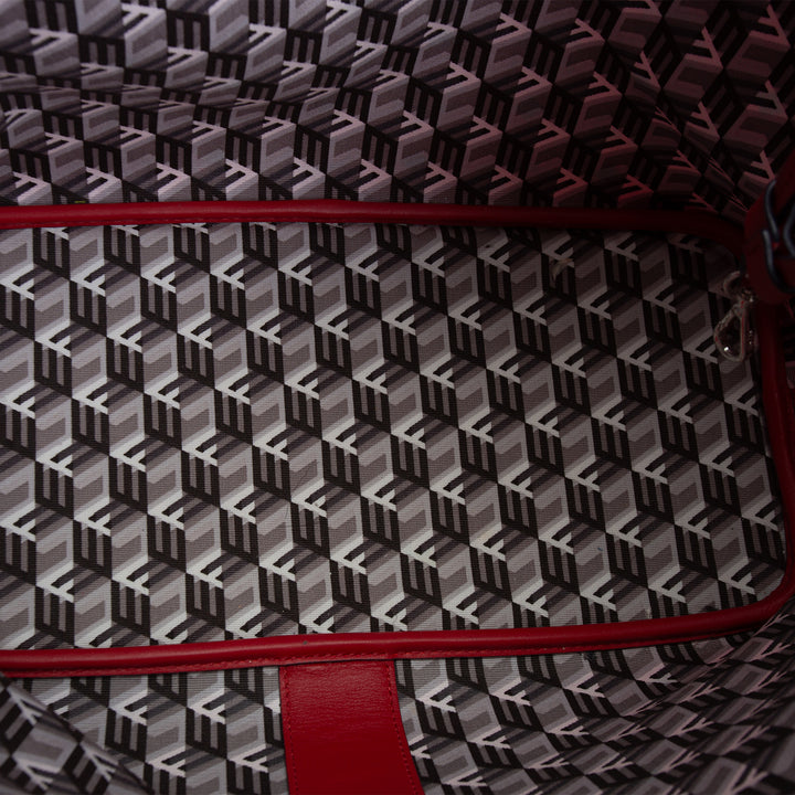 MCM Liz Visetos Reversible Tote w/ pouch - Red