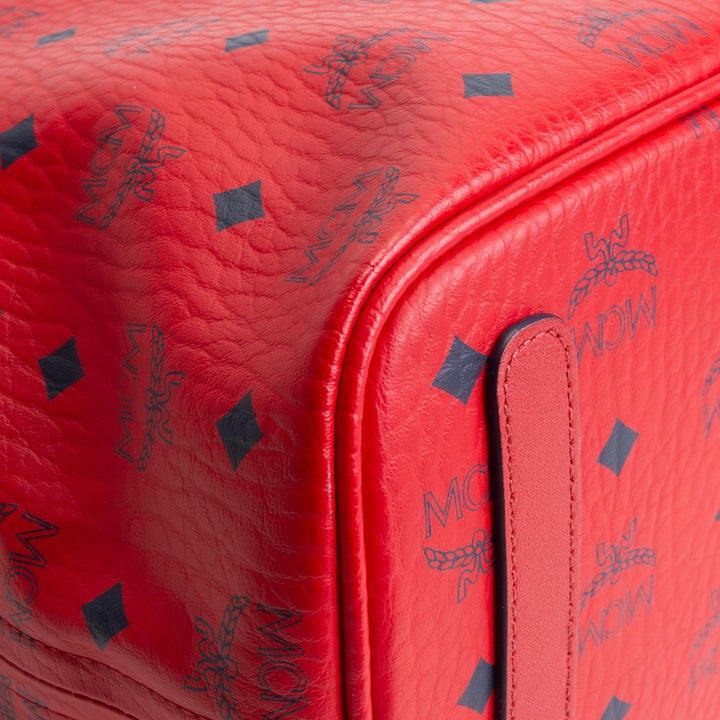 MCM Liz Visetos Reversible Tote w/ pouch - Red