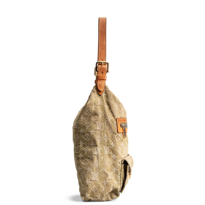 LOUIS VUITTON Monogram Denim Baggy GM - Olive Green - OUTLET FINAL SALE