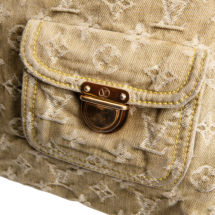 LOUIS VUITTON Monogram Denim Baggy GM - Olive Green - OUTLET FINAL SALE