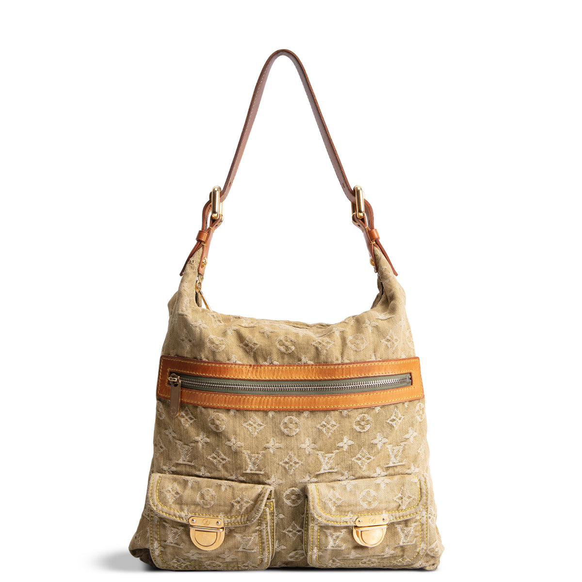 LOUIS VUITTON Monogram Denim Baggy GM - Olive Green - OUTLET FINAL SALE