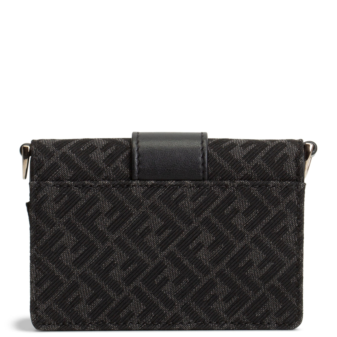 FENDI Zucca Micro Flat Baguette Card Holder - Black