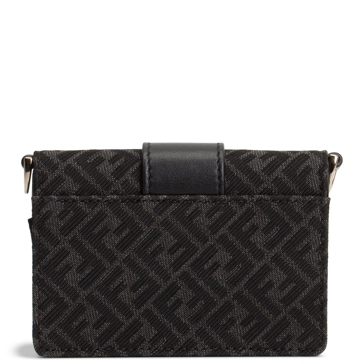 FENDI Zucca Micro Flat Baguette Card Holder - Black
