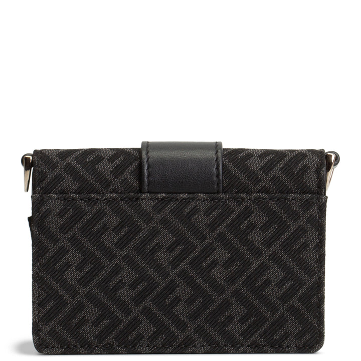 FENDI Zucca Micro Flat Baguette Card Holder - Black