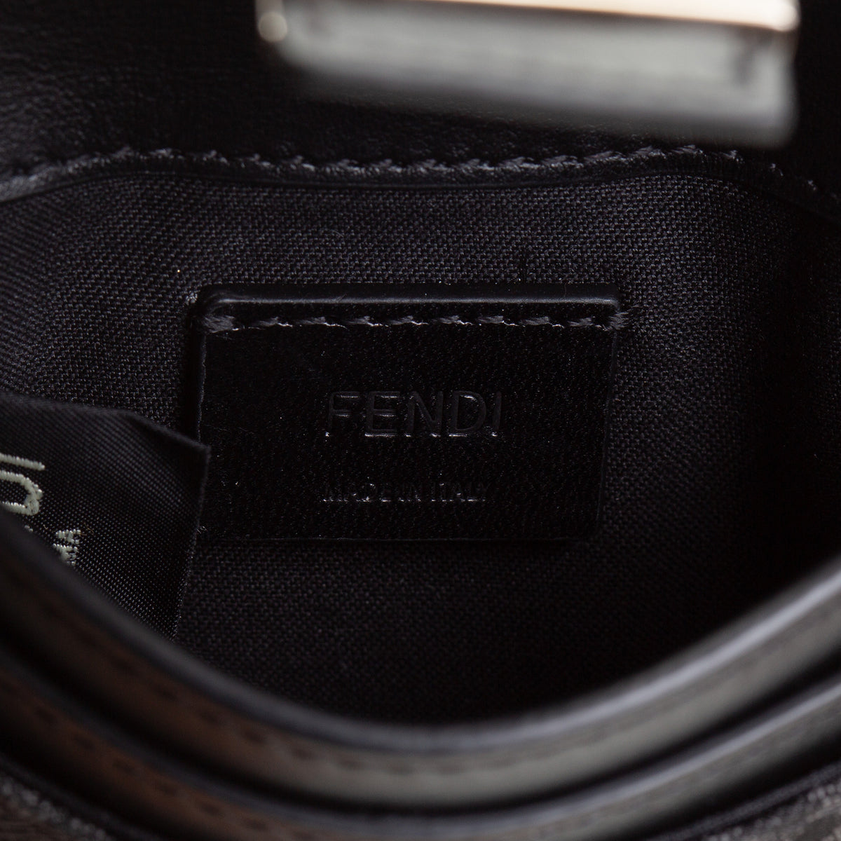 FENDI Zucca Micro Flat Baguette Card Holder - Black