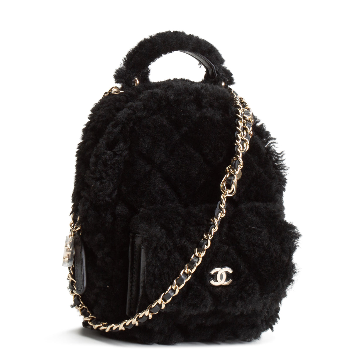 CHANEL Shearling Mini Backpack