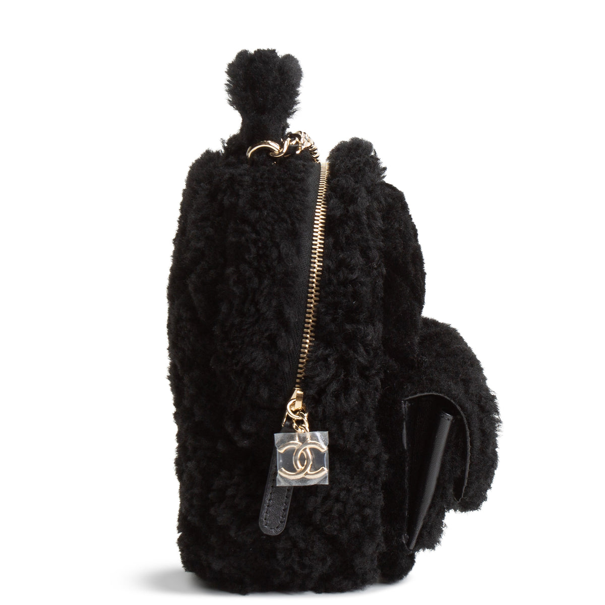 CHANEL Shearling Mini Backpack