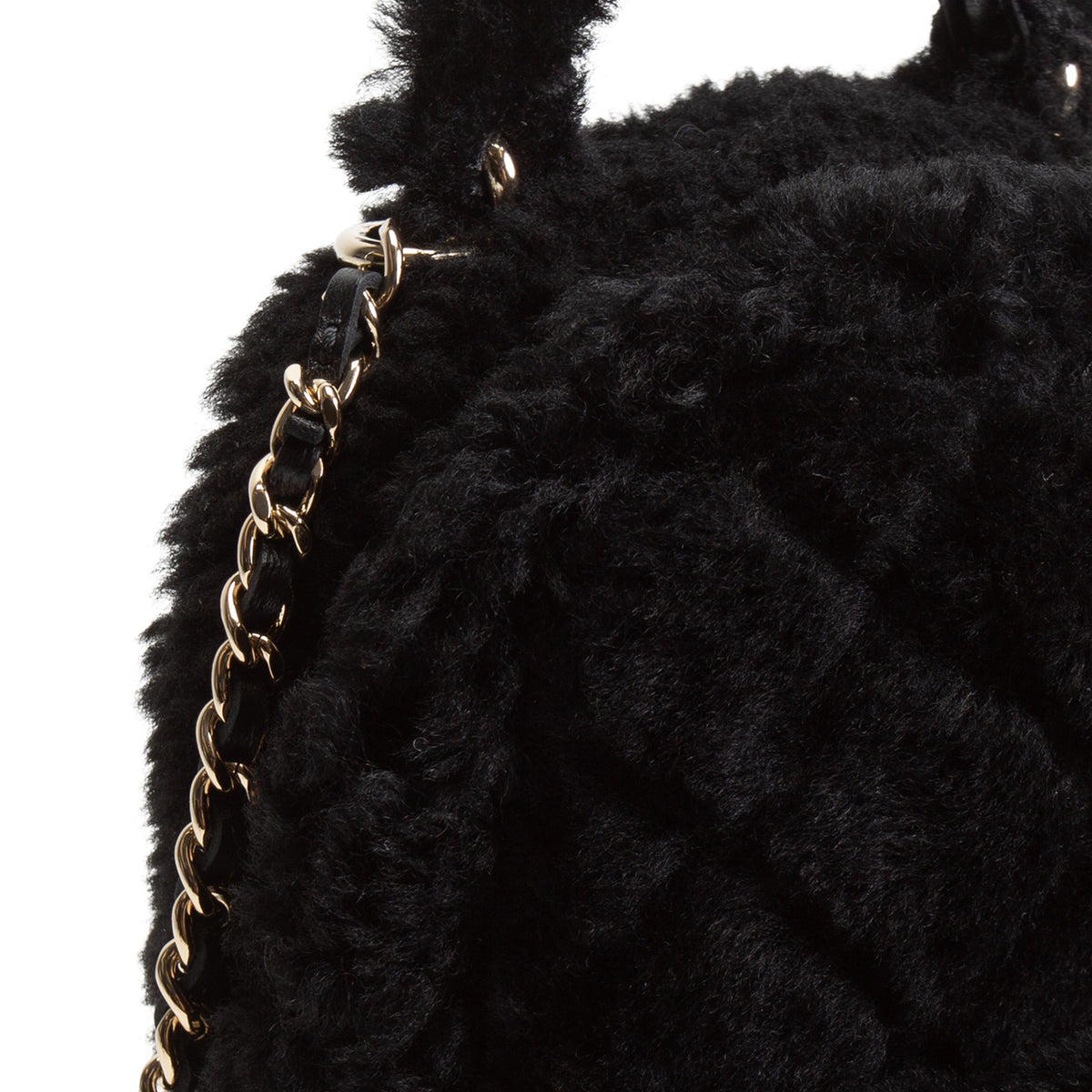 CHANEL Shearling Mini Backpack