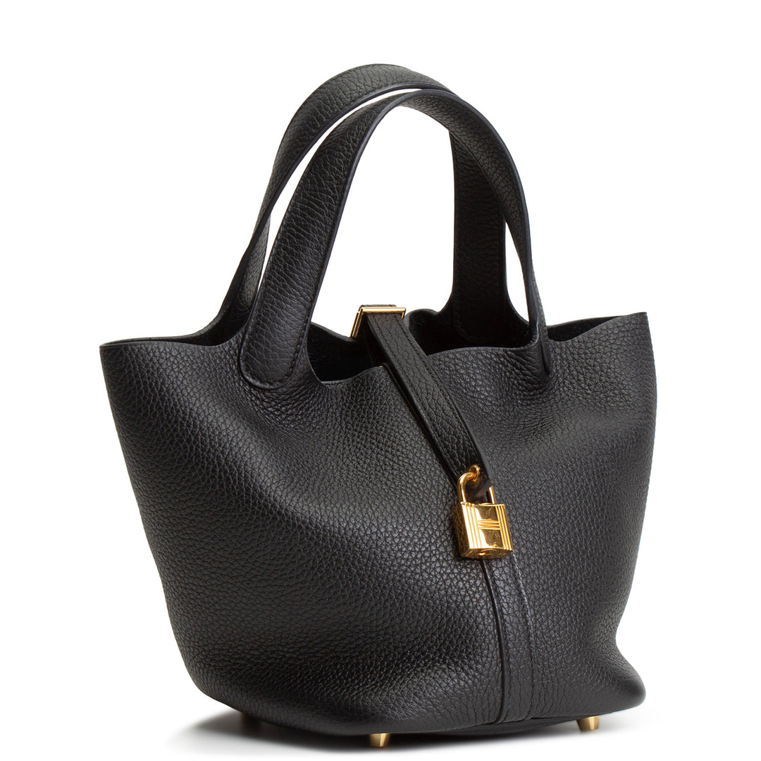 HERMES Clemence Picotin Lock 18 - Noir (Black)