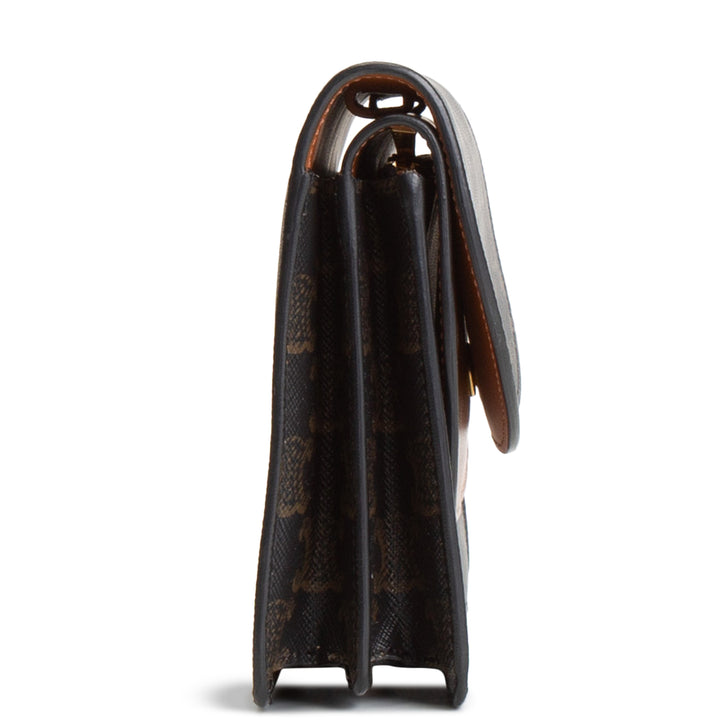 CELINE Triomphe Wallet on Strap - Brown