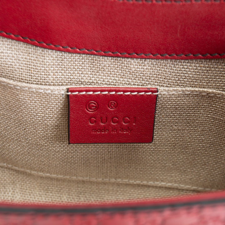 GUCCI Microguccisima Horsebit Emily Mini- Red
