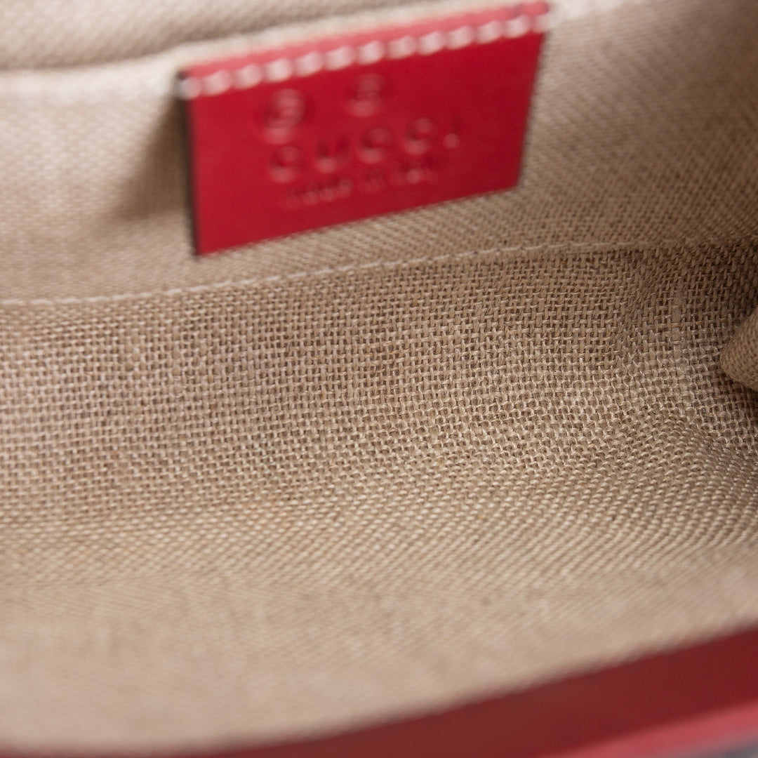 GUCCI Microguccisima Horsebit Emily Mini- Red