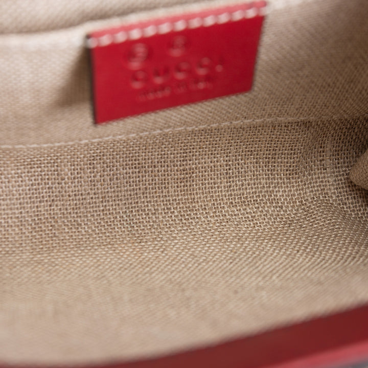 GUCCI Microguccisima Horsebit Emily Mini- Red