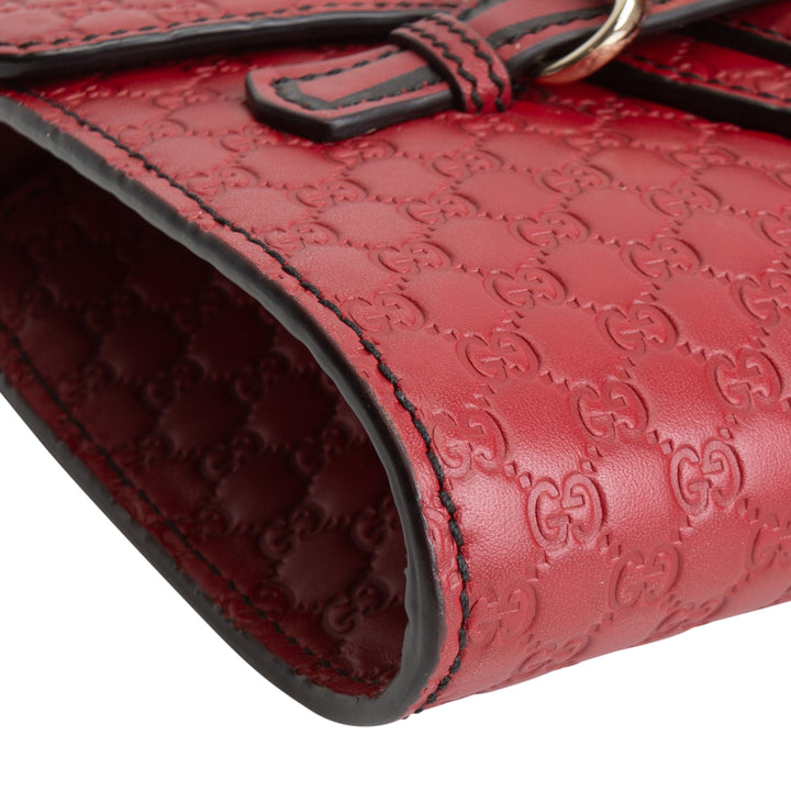GUCCI Microguccisima Horsebit Emily Mini- Red