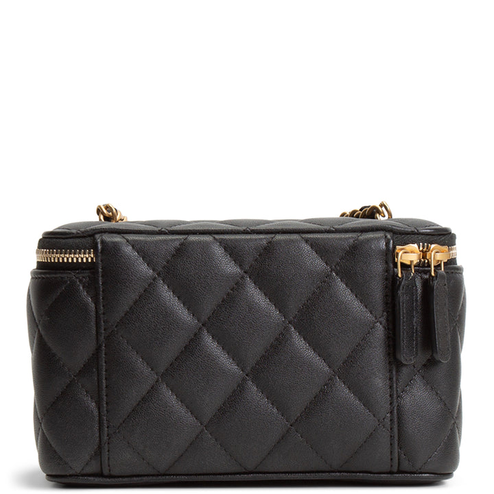 CHANEL Long Vanity w/ Heart Locket Chain - Black