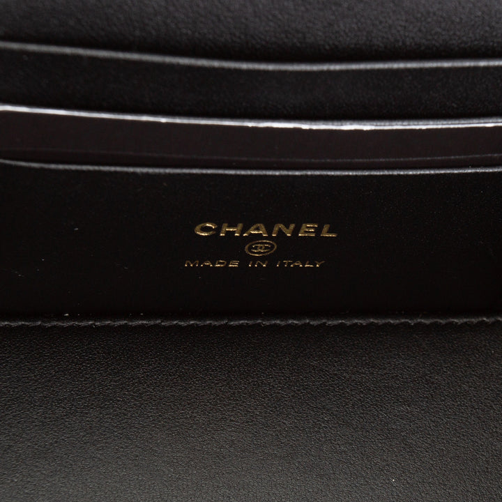 CHANEL Long Vanity w/ Heart Locket Chain - Black