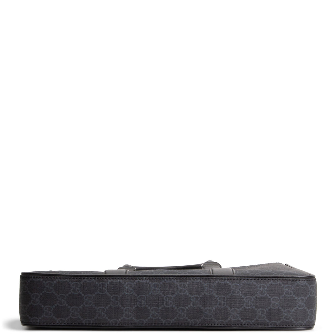 GUCCI GG Supreme Vertical Tote Bag - Black