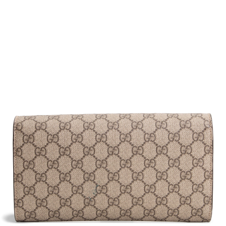 GUCCI GG Supreme East West Dionysus Shoulder Bag - Beige & Ebony