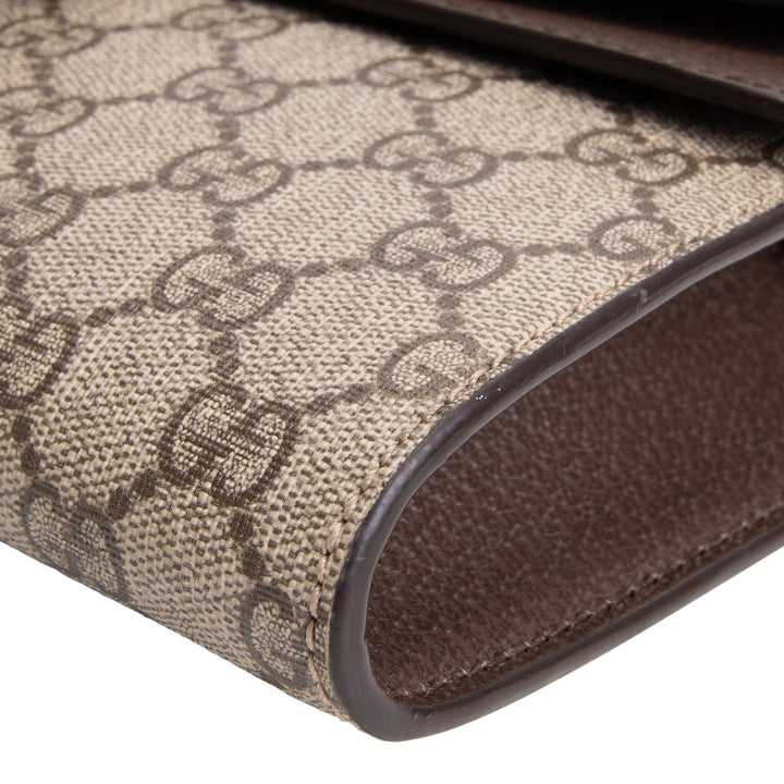 GUCCI GG Supreme East West Dionysus Shoulder Bag - Beige & Ebony