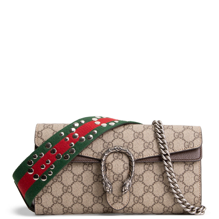 GUCCI GG Supreme East West Dionysus Shoulder Bag - Beige & Ebony