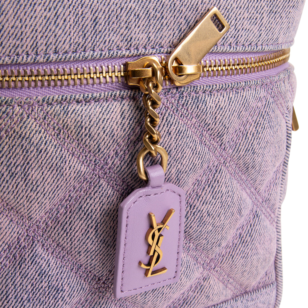 SAINT LAURENT Denim 80's Vanity Shoulder Bag