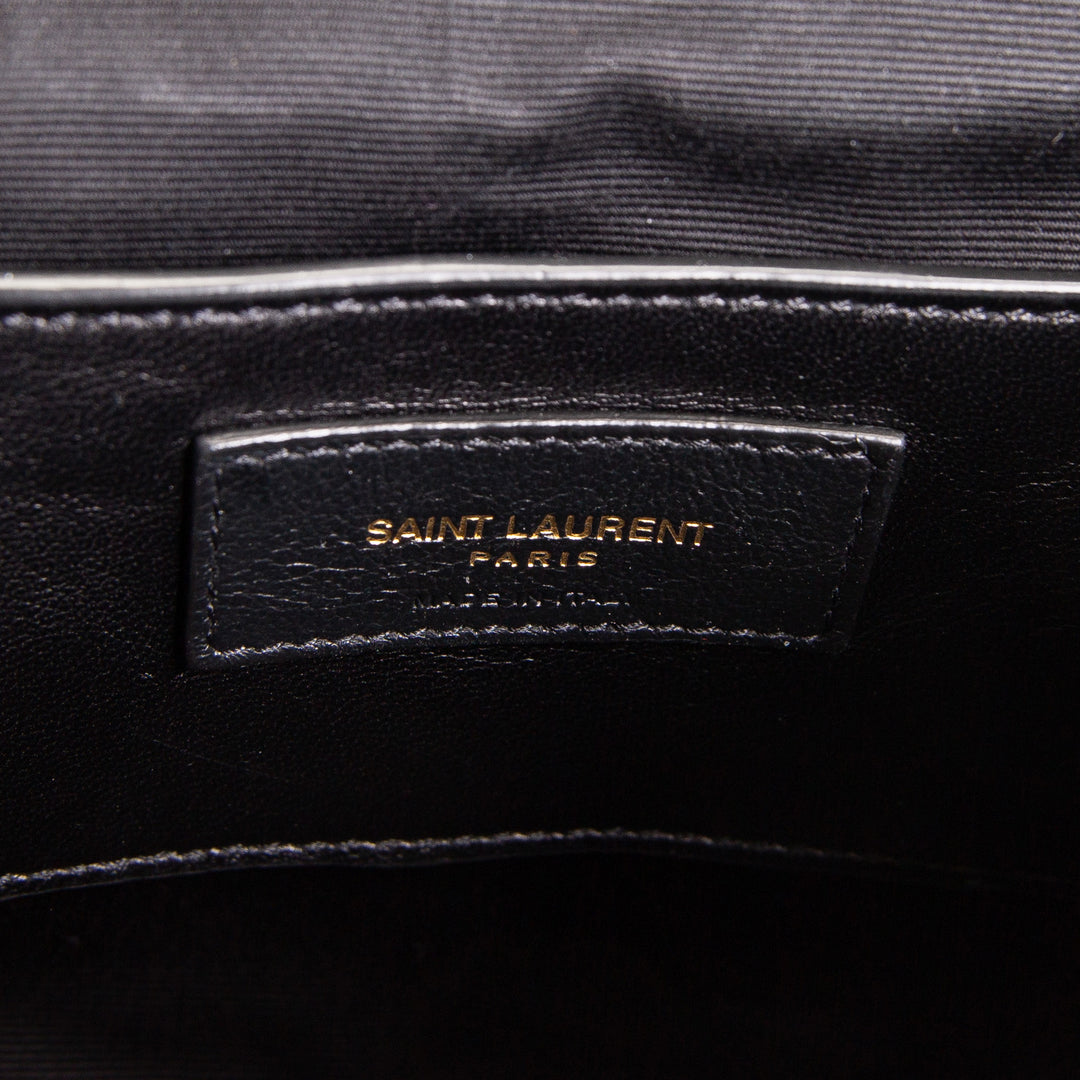 SAINT LAURENT Denim 80's Vanity Shoulder Bag