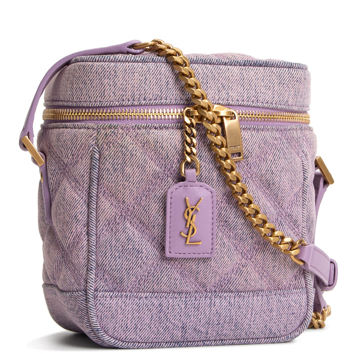 SAINT LAURENT Denim 80's Vanity Shoulder Bag