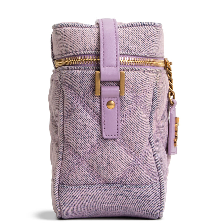 SAINT LAURENT Denim 80's Vanity Shoulder Bag