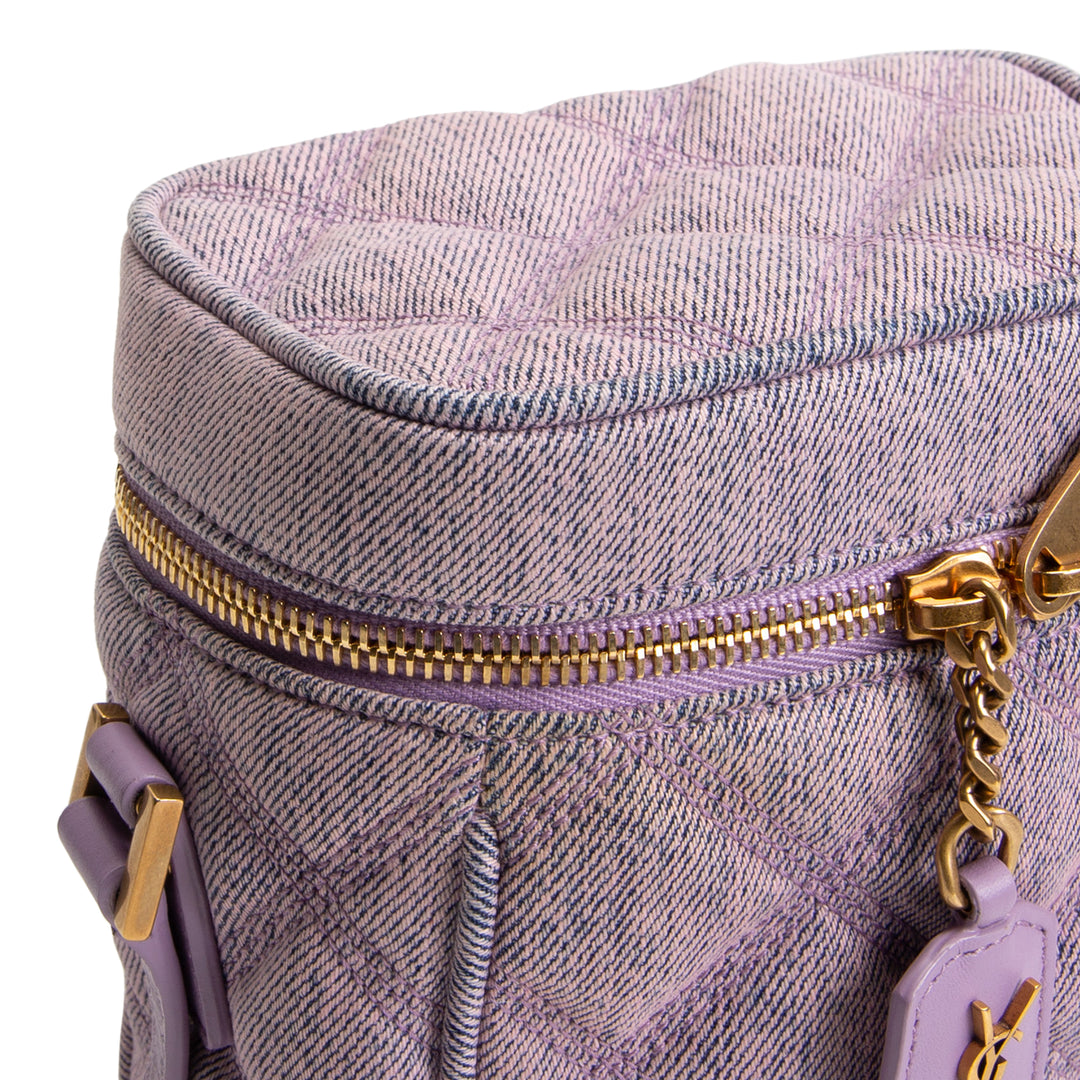 SAINT LAURENT Denim 80's Vanity Shoulder Bag