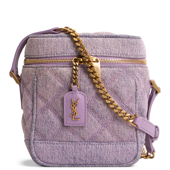 SAINT LAURENT Denim 80's Vanity Shoulder Bag