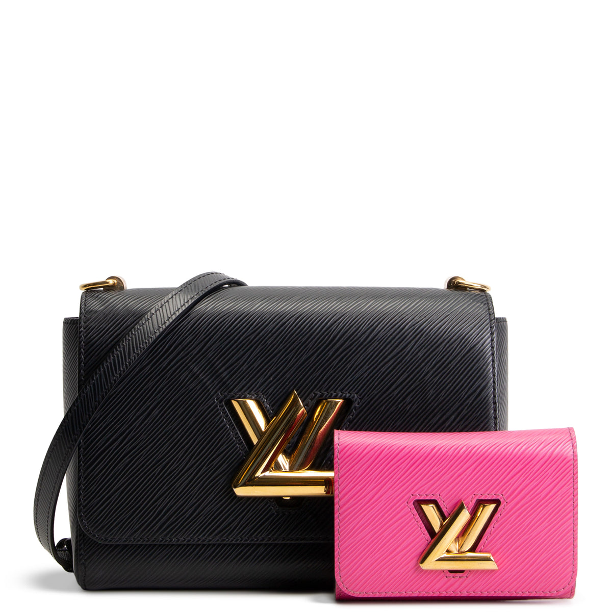 LOUIS VUITTON Epi Twist MM &amp; Twisty Black/Pink