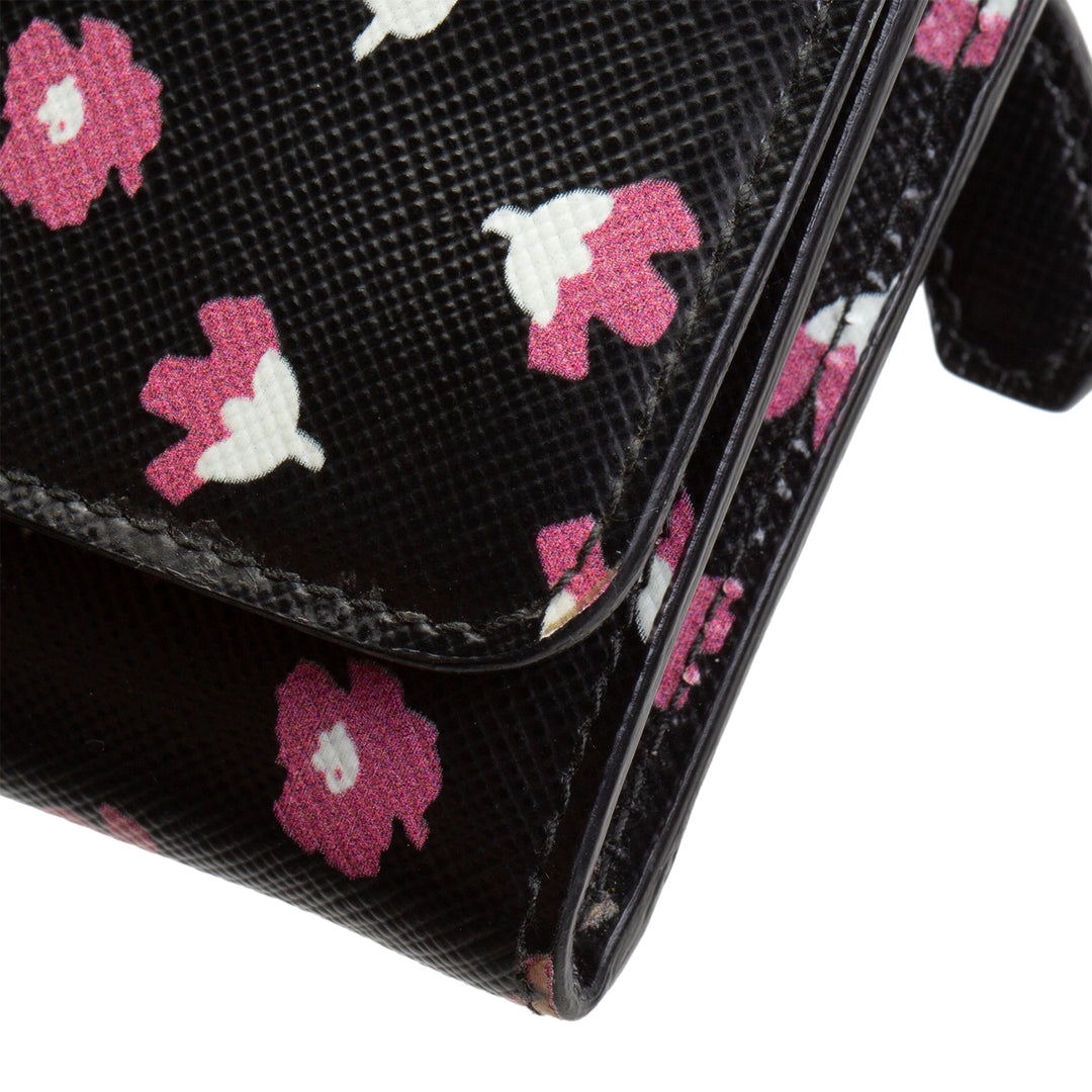 PRADA Saffiano Floral Wallet