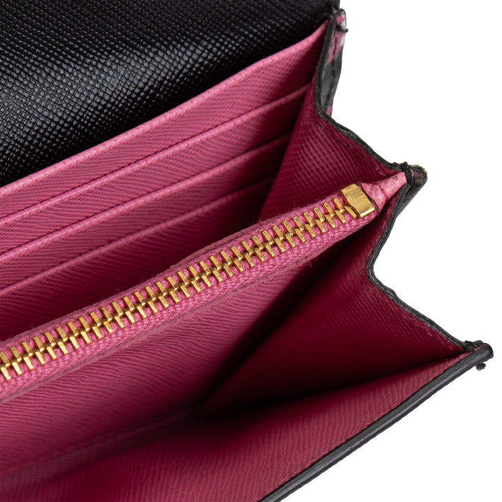 PRADA Saffiano Floral Wallet