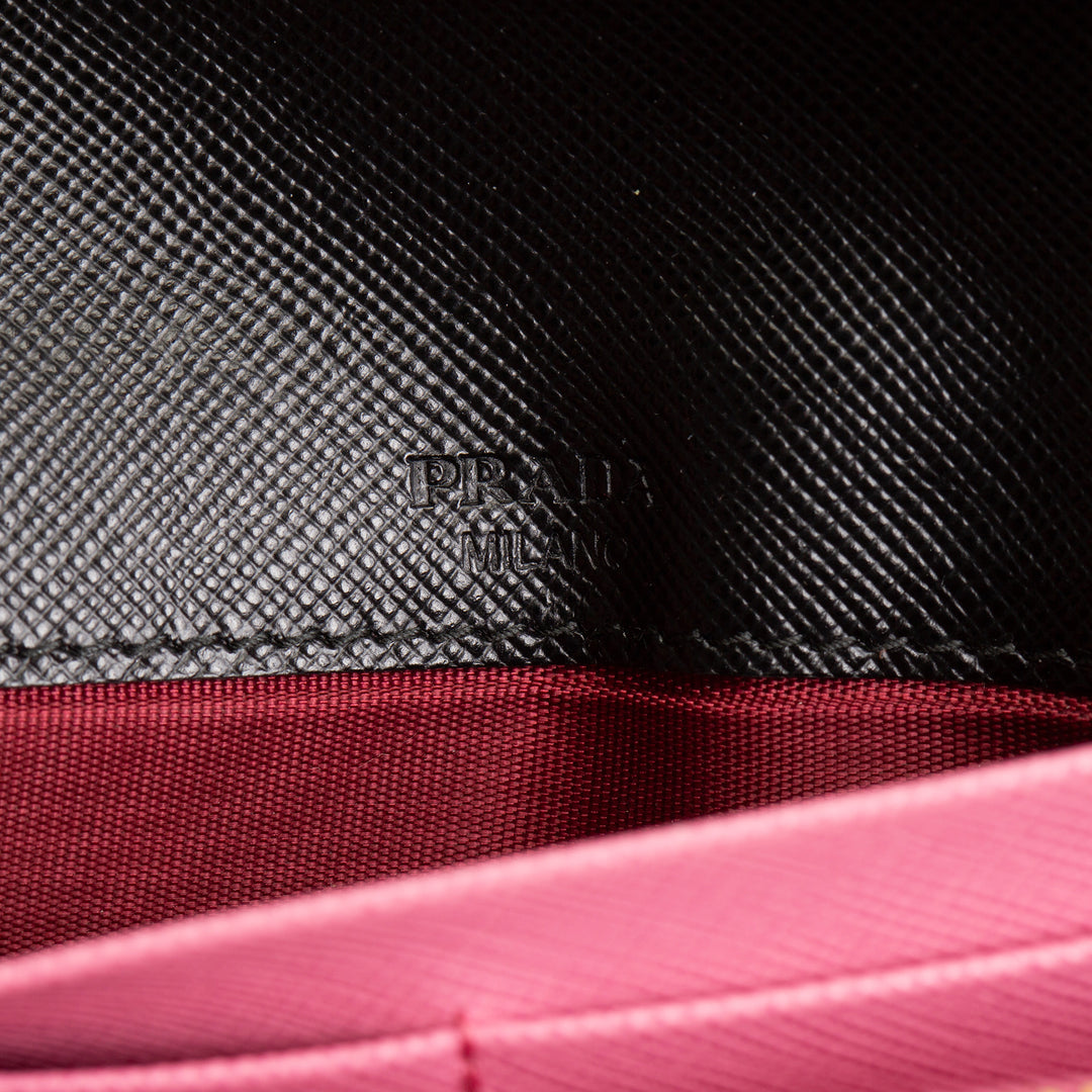 PRADA Saffiano Floral Wallet