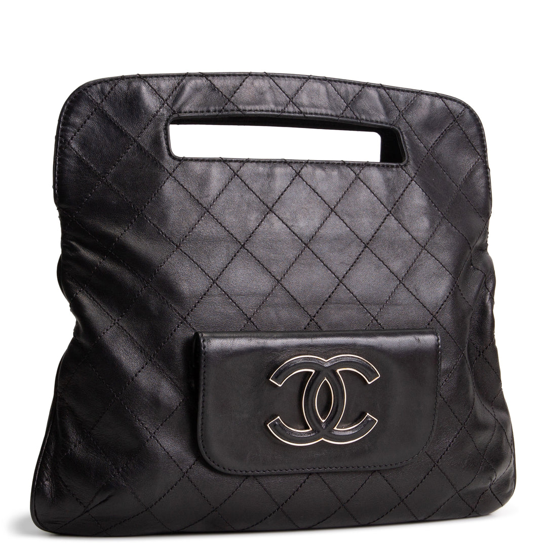 CHANEL Hamptons CC Fold Over Clutch - Black OUTLET FINAL SALE