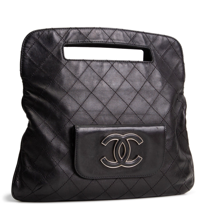 CHANEL Hamptons CC Fold Over Clutch - Black OUTLET FINAL SALE