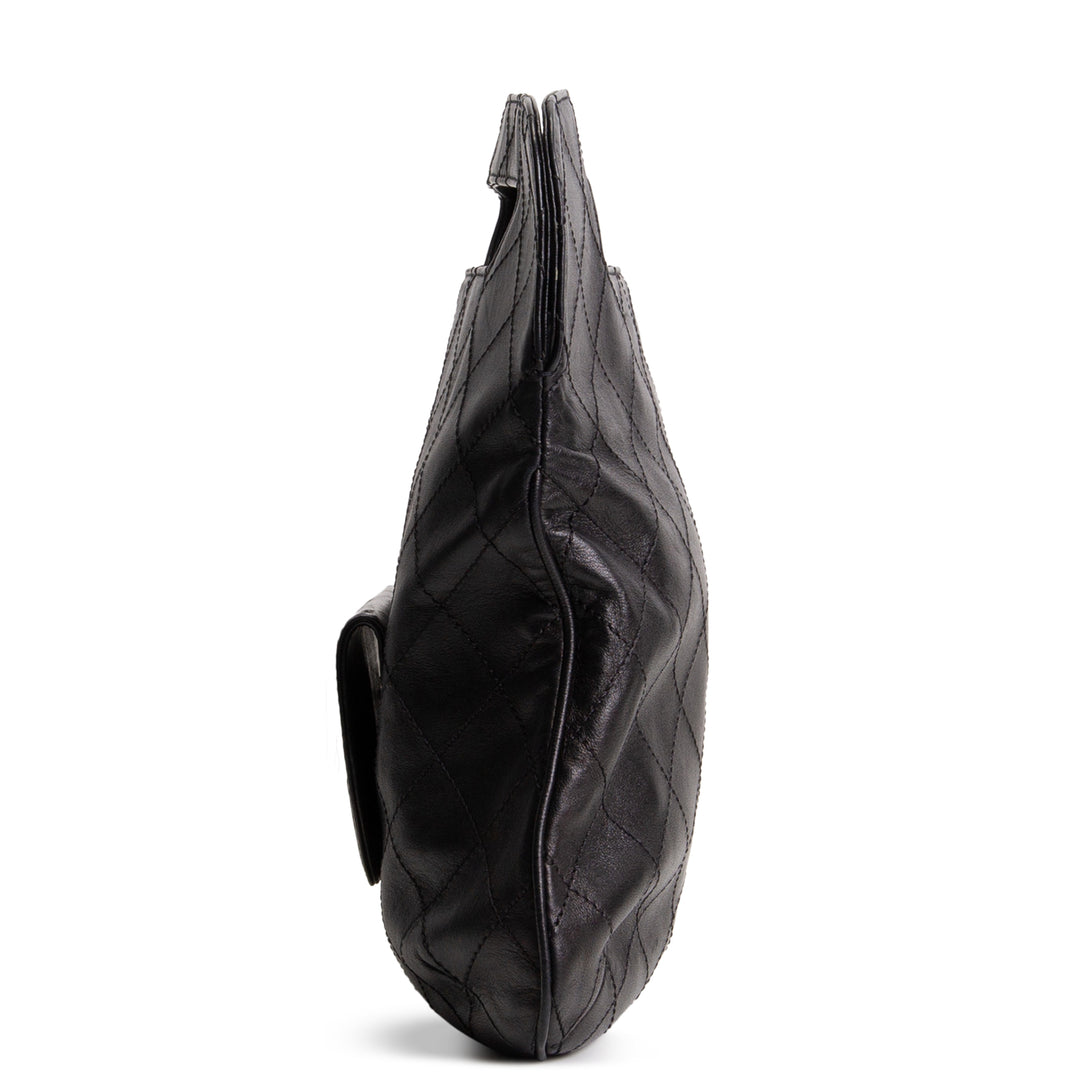 CHANEL Hamptons CC Fold Over Clutch - Black OUTLET FINAL SALE